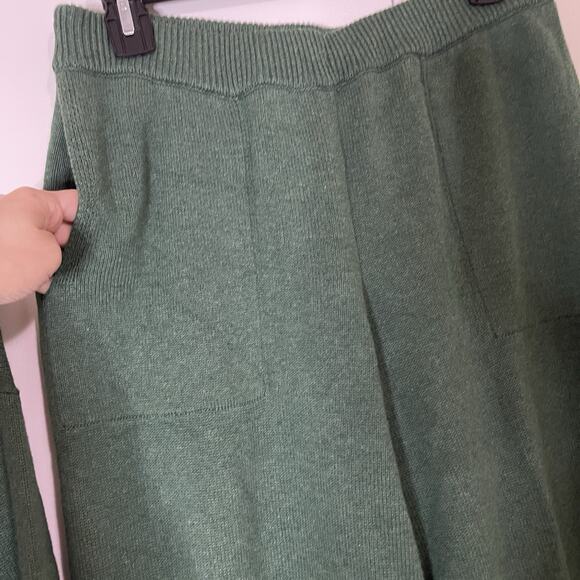 NEW! Free People FP Beach Solar Cardigan Pant Lounge Sweater Set Pine Green Med - Picture 4 of 10